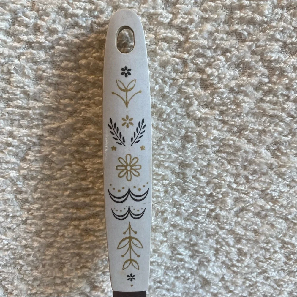 Vintage MCM Flint Arrowhead Wheat Harvest Slotted Serving Spoon